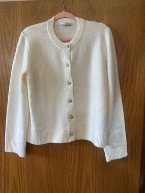 Abercrombie & Fitch Cream Button-Front Women's Cardigan